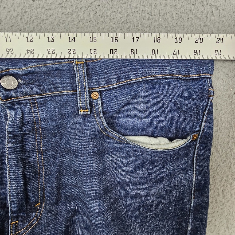 Levi's 505 Regular Fit Jeans Mens 40x27 Blue Medium Wash Straight Leg Stretch - Picture 7 of 10